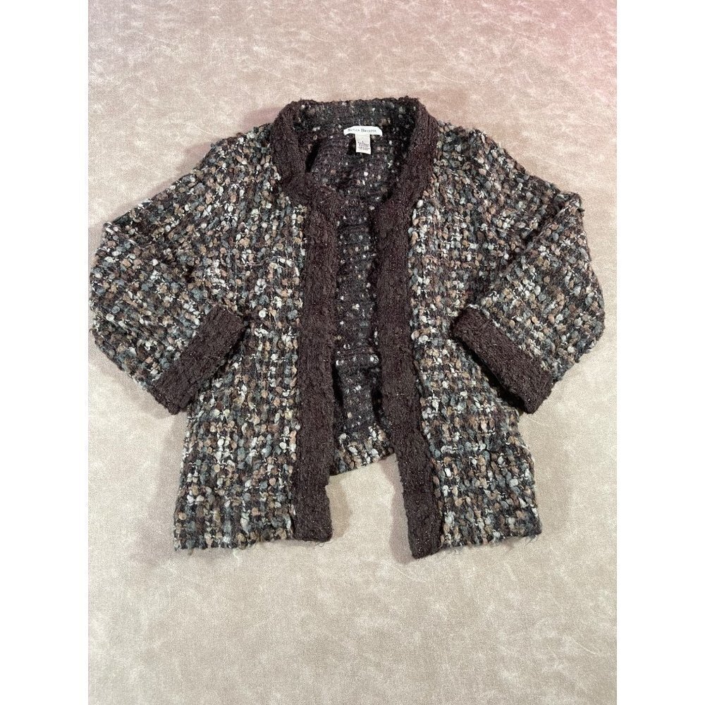 Susan Bristol Open Front Wool Blend Nordic Cardigan‎ Women’s L